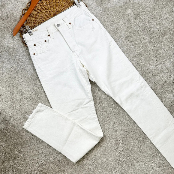 Levi’s Premium 501® Skinny Women’s Jeans Cloud Over-White Size 25 - Picture 3 of 16